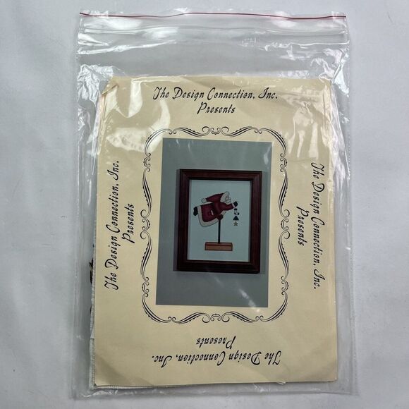 The Design Connection Primitive Santa Clouse Counted Cross Stitch Kit Vtg 90s - Picture 3 of 7